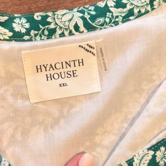 Tuckernuck Hyacinth House Green White Floral Maxi Dress Women’s Size XXL - Picture 6 of 7